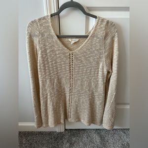 One the land Cream Long Sleeve Top
